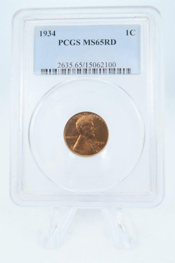 1934-P PCGS MS65RD Lincoln Wheat Cent Business Strike 1C