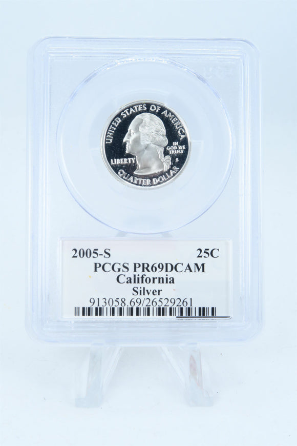 2005-S PCGS PR69DCAM Silver California State Quarter Proof 25C