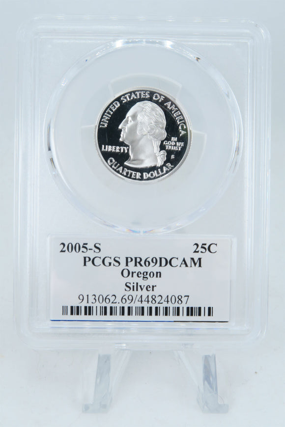 2005-S PCGS PR69DCAM Silver Oregon State Quarter Proof 25C