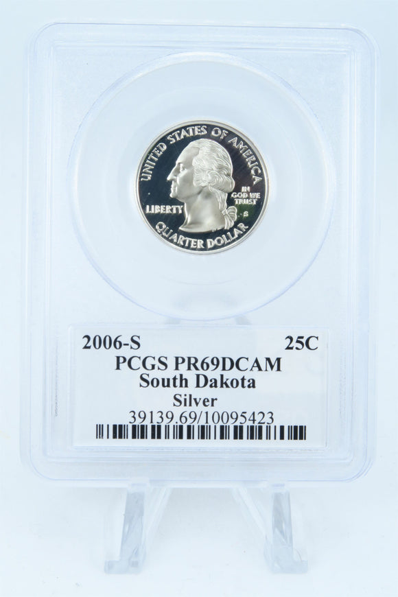 2006-S PCGS PR69DCAM Silver South Dakota State Quarter Proof 25C
