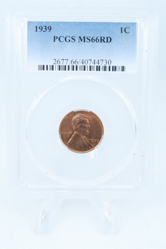 1939-P PCGS MS66RD Lincoln Wheat Cent Business Strike 1C
