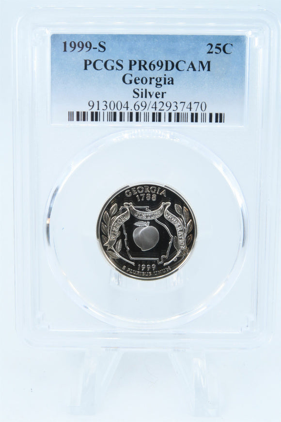 1999-S PCGS PR69DCAM Silver Georgia State Quarter Proof 25C