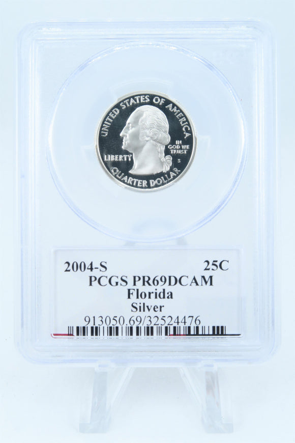 2004-S PCGS PR69DCAM Silver Florida State Quarter Proof 25C