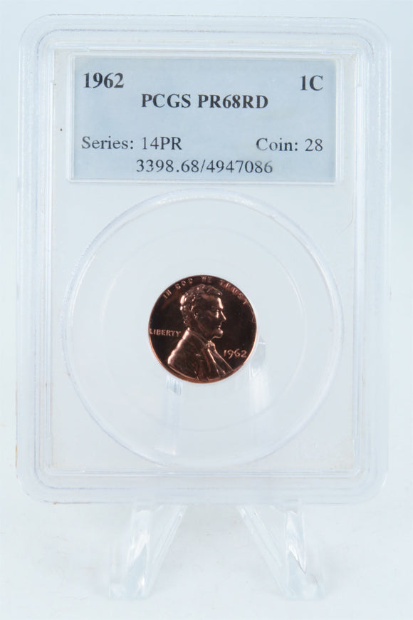 1962-P PCGS PR68RD Lincoln Memorial Cent Proof 1C