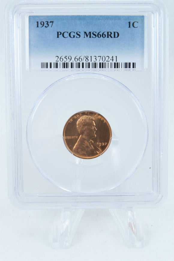 1937-P PCGS MS66RD Lincoln Wheat Cent Business Strike 1C