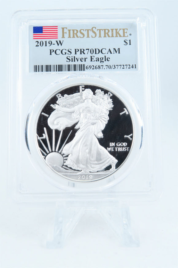 2019-W PCGS PR70DCAM Silver Eagle Dollar Proof