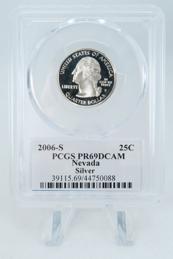 2006-S PCGS PR69DCAM Silver Nevada State Quarter Proof 25C