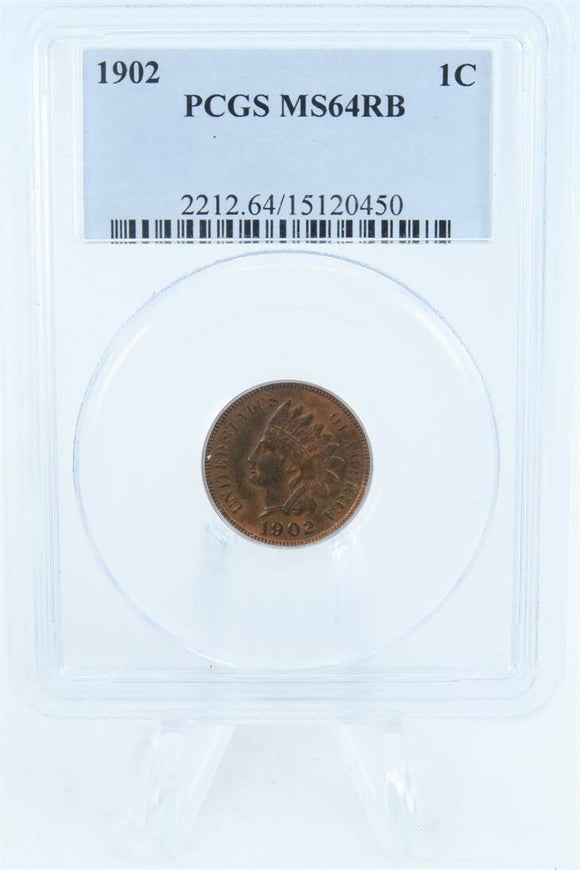 1902-P PCGS MS64RB Indian Cent Business Strike 1C