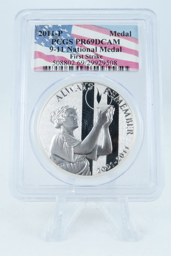 2011-P PCGS PR69DCAM 9-11 Silver National Medal Proof