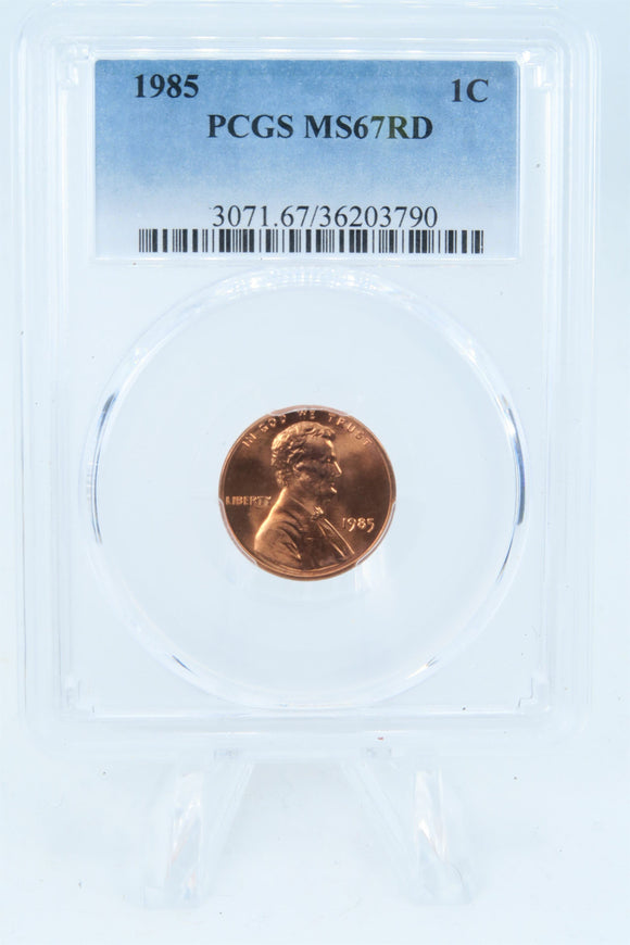 1985-P PCGS MS67RD Lincoln Memorial Cent Business Strike 1C