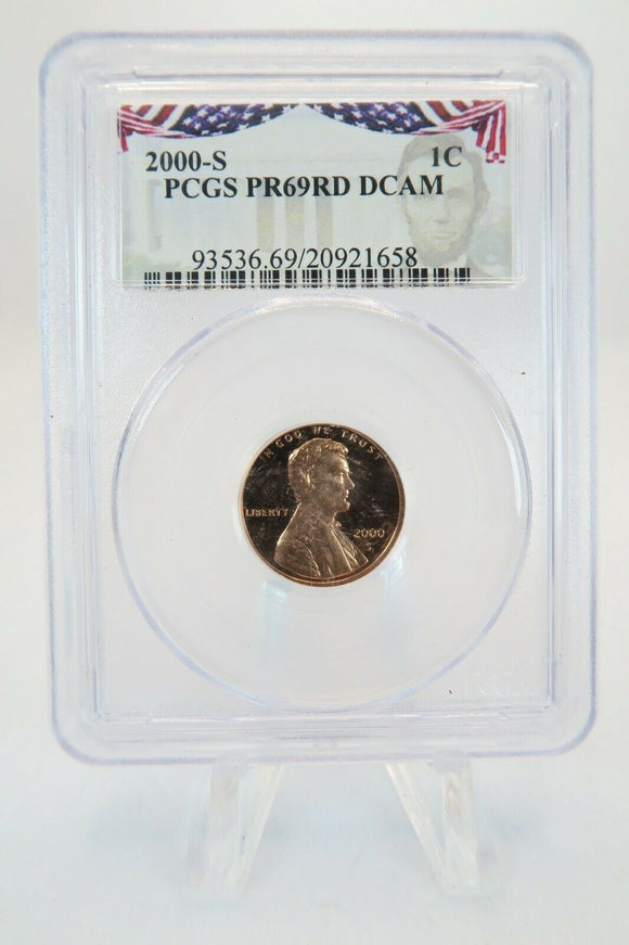 2000-S PCGS PR69RD DCAM Lincoln Cent Proof 1C