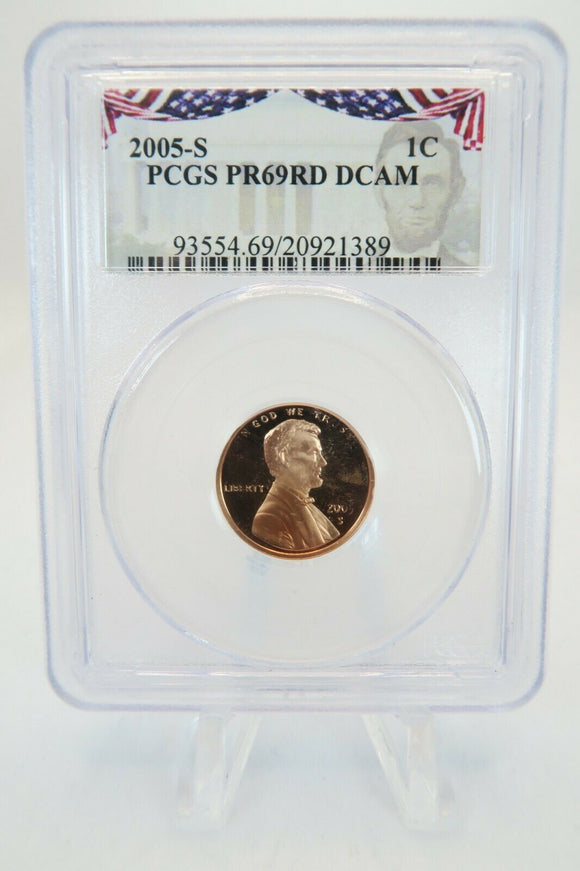 2005-S PCGS PR69RD DCAM Lincoln Cent Proof 1C