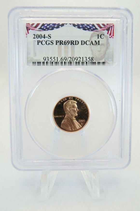 2004-S PCGS PR69RD DCAM Lincoln Cent Proof 1C