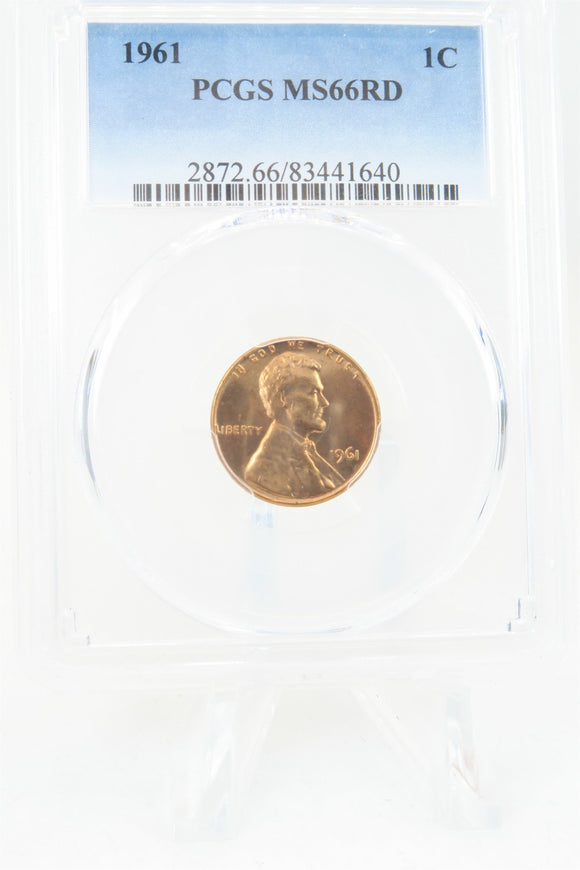 1961-P PCGS MS66RD Lincoln Memorial Cent Business Strike 1C