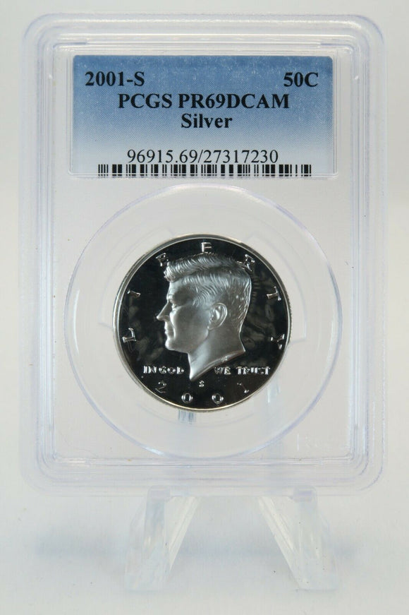 2001-S PCGS PR69DCAM Silver Kennedy Half Dollar Proof 50C