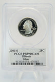 2003-S PCGS PR69DCAM Silver Illinois State Quarter Proof 25C
