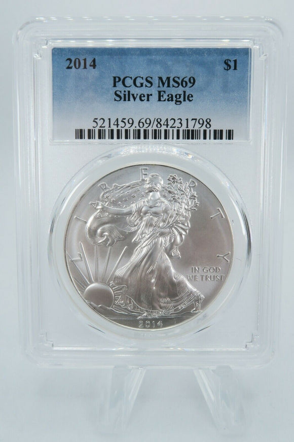 2014 PCGS MS69 American Silver Eagle Bullion Dollar Business Strike 1 oz $1