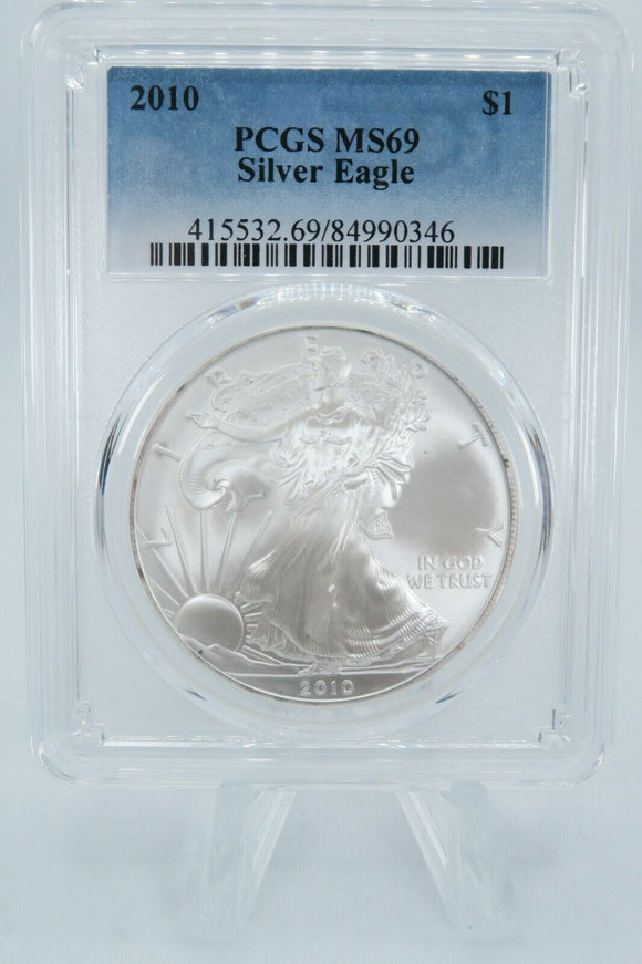 2010 PCGS MS69 American Silver Eagle Bullion Dollar Business Strike 1 oz $1