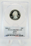 2004-S PCGS PR69DCAM Silver Iowa State Quarter Proof 25C
