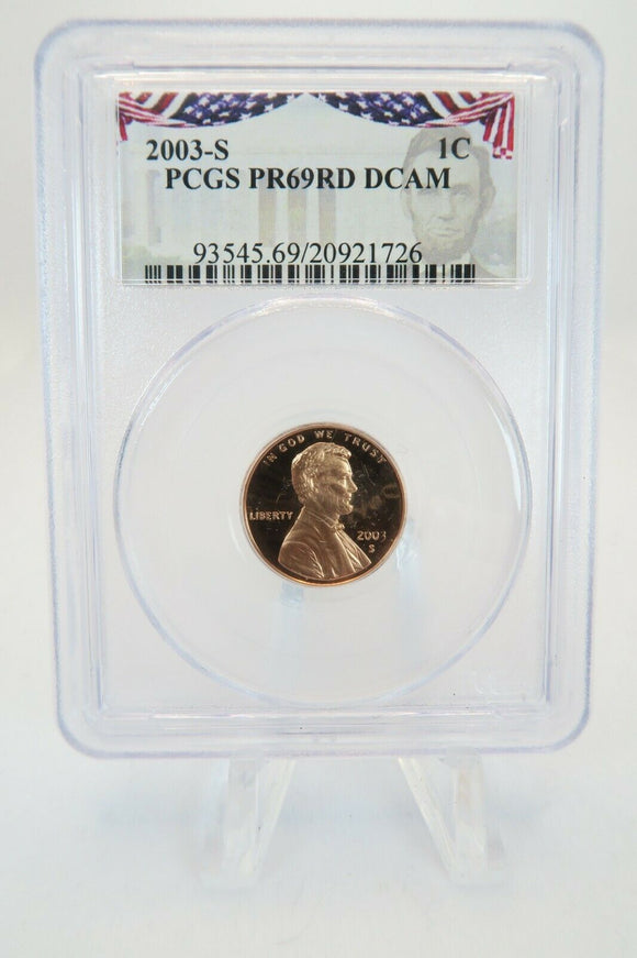 2003-S PCGS PR69RD DCAM Lincoln Cent Proof 1C