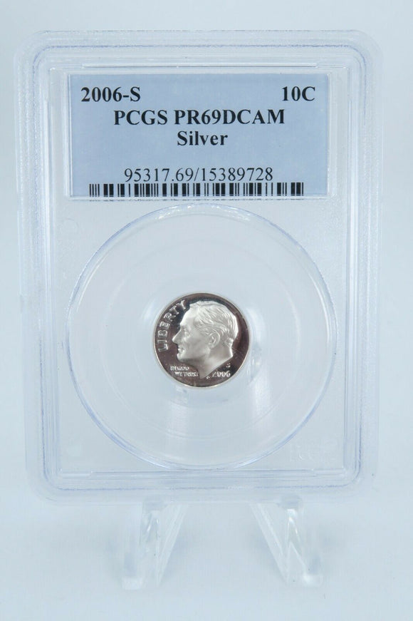 2006-S PCGS PR69DCAM Silver Roosevelt Dime Proof 10C