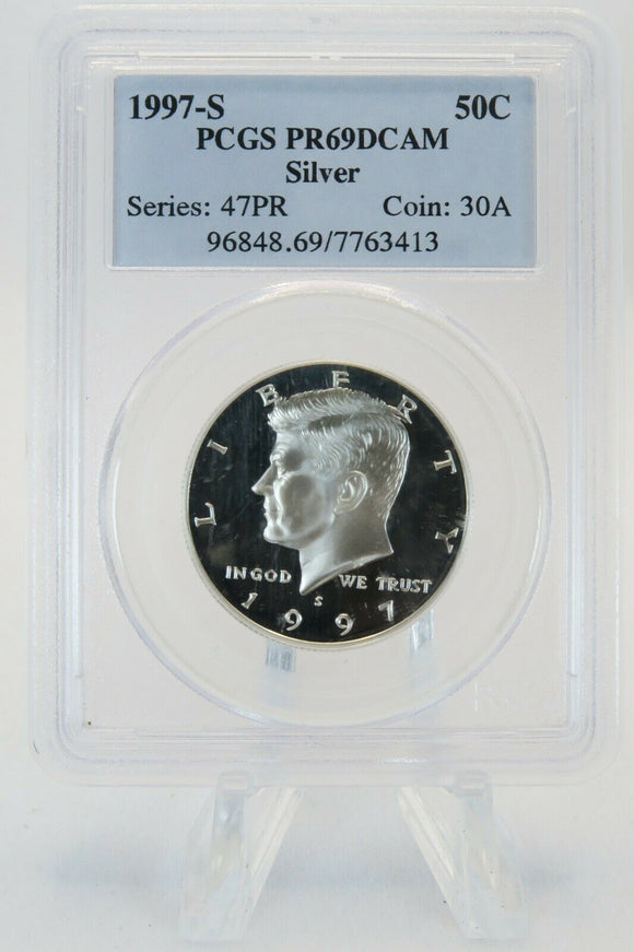 1997-S PCGS PR69DCAM Silver Kennedy Half Dollar Proof 50C